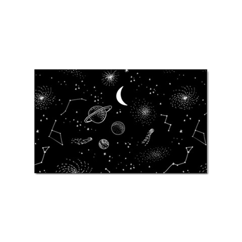 Cosmic Black Space Star Sticker (Rectangular) from ArtsNow.com Front