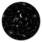 Cosmic Black Space Star Magnet 5  (Round)