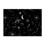 Cosmic Black Space Star Sticker A4 (10 pack)