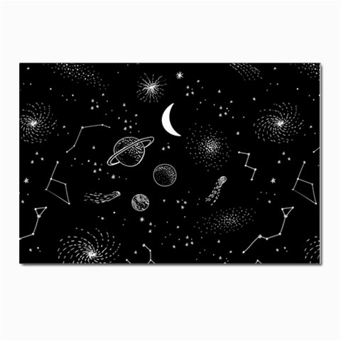 Cosmic Black Space Star Postcard 4 x 6  (Pkg of 10) from ArtsNow.com Front