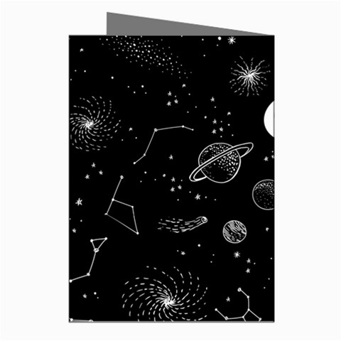 Cosmic Black Space Star Greeting Cards (Pkg of 8) from ArtsNow.com Right