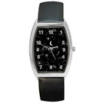 Cosmic Black Space Star Barrel Style Metal Watch