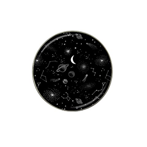 Cosmic Black Space Star Hat Clip Ball Marker from ArtsNow.com Front