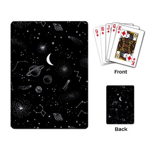 Cosmic Black Space Star Playing Cards Single Design (Rectangle) from ArtsNow.com Back