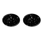 Cosmic Black Space Star Cufflinks (Oval)