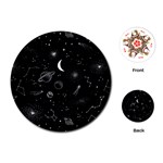 Cosmic Black Space Star Playing Cards Single Design (Round)