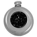 Cosmic Black Space Star Round Hip Flask (5 oz)