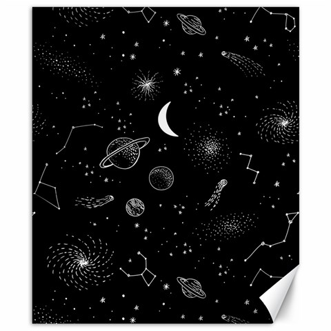 Cosmic Black Space Star Canvas 8  x 10  from ArtsNow.com 8.15 x9.66  Canvas - 1