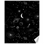 Cosmic Black Space Star Canvas 16  x 20 