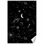 Cosmic Black Space Star Canvas 20  x 30 