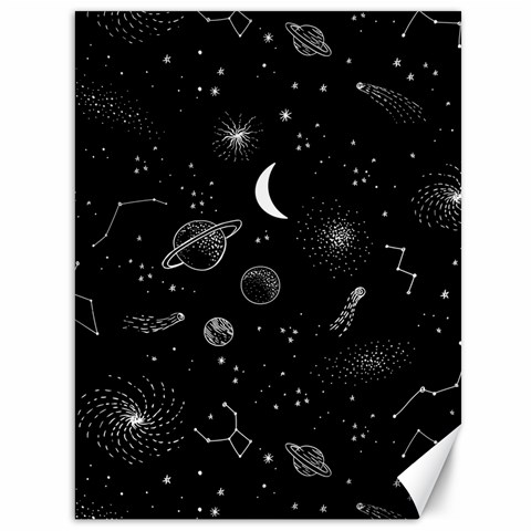 Cosmic Black Space Star Canvas 36  x 48  from ArtsNow.com 35.26 x46.15  Canvas - 1