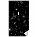 Cosmic Black Space Star Canvas 40  x 72 