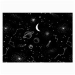 Cosmic Black Space Star Large Glasses Cloth