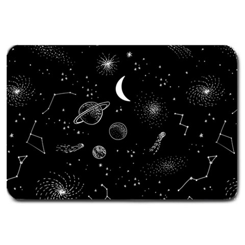 Cosmic Black Space Star Large Doormat from ArtsNow.com 30 x20  Door Mat