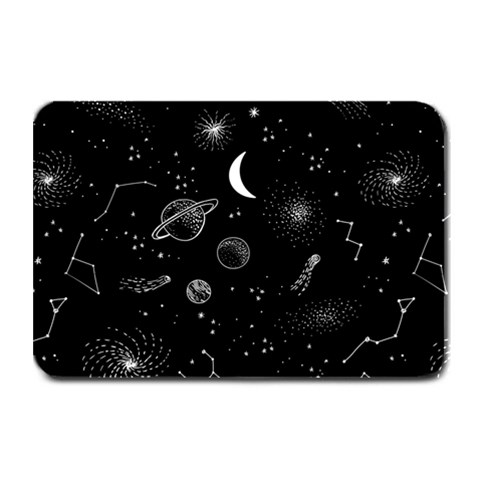 Cosmic Black Space Star Plate Mats from ArtsNow.com 18 x12  Plate Mat