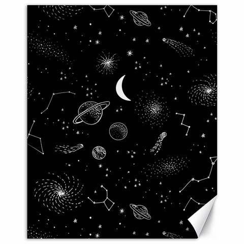 Cosmic Black Space Star Canvas 11  x 14  from ArtsNow.com 10.95 x13.48  Canvas - 1