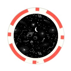 Cosmic Black Space Star Poker Chip Card Guard from ArtsNow.com Front