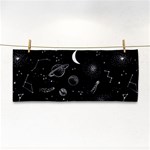 Cosmic Black Space Star Hand Towel