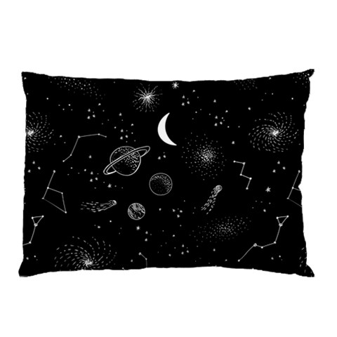 Cosmic Black Space Star Pillow Case from ArtsNow.com 26.62 x18.9  Pillow Case