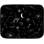 Cosmic Black Space Star Fleece Blanket (Mini)