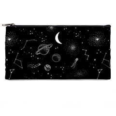 Cosmic Black Space Star Pencil Cases from ArtsNow.com Front