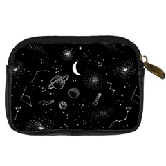 Cosmic Black Space Star Digital Camera Leather Case from ArtsNow.com Back