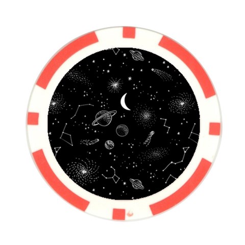 Cosmic Black Space Star Poker Chip Card Guard (10 pack) from ArtsNow.com Front