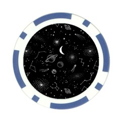 Cosmic Black Space Star Poker Chip Card Guard (10 pack) from ArtsNow.com Front