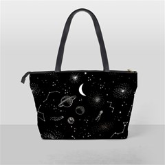 Cosmic Black Space Star Classic Shoulder Handbag from ArtsNow.com Back