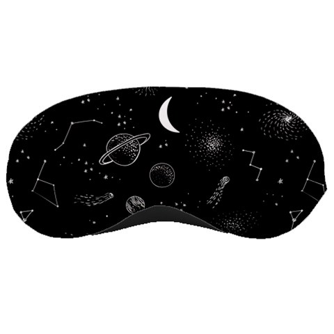 Cosmic Black Space Star Sleep Mask from ArtsNow.com Front