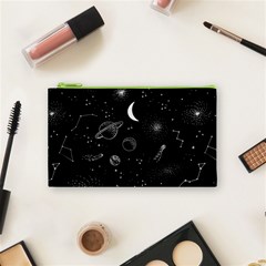 Cosmic Black Space Star Cosmetic Bag (Small) from ArtsNow.com Front