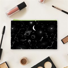 Cosmic Black Space Star Cosmetic Bag (Medium) from ArtsNow.com Front