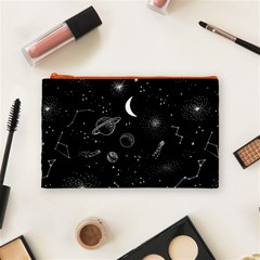 Cosmic Black Space Star Cosmetic Bag (Medium) from ArtsNow.com Front