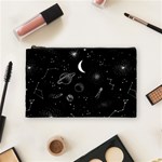 Cosmic Black Space Star Cosmetic Bag (Medium)