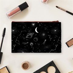 Cosmic Black Space Star Cosmetic Bag (Medium) from ArtsNow.com Back