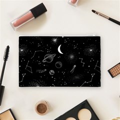 Cosmic Black Space Star Cosmetic Bag (Medium) from ArtsNow.com Back