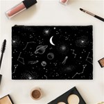 Cosmic Black Space Star Cosmetic Bag (Large)