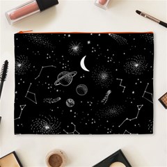 Cosmic Black Space Star Cosmetic Bag (XL) from ArtsNow.com Front