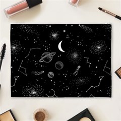 Cosmic Black Space Star Cosmetic Bag (XL) from ArtsNow.com Back