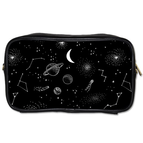 Cosmic Black Space Star Toiletries Bag (Two Sides) from ArtsNow.com Front