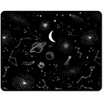 Cosmic Black Space Star Fleece Blanket (Medium)