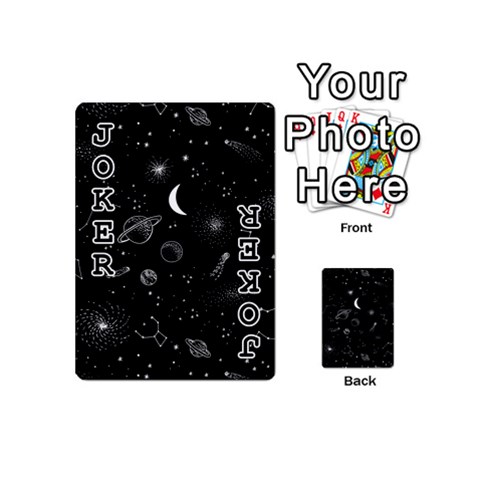 Cosmic Black Space Star Playing Cards 54 Designs (Mini) from ArtsNow.com Front - Joker1