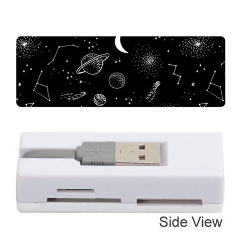 Cosmic Black Space Star Memory Card Reader (Stick) from ArtsNow.com Front