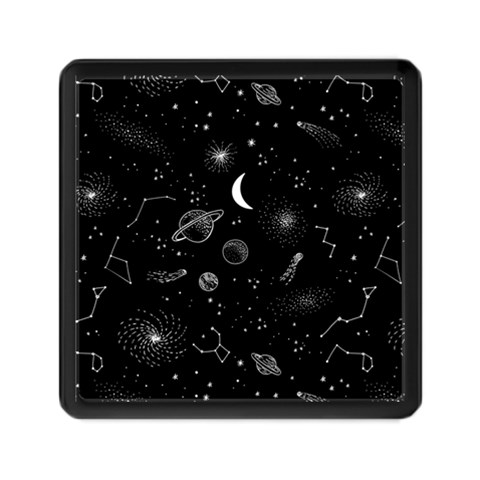 Cosmic Black Space Star Memory Card Reader (Square) from ArtsNow.com Front