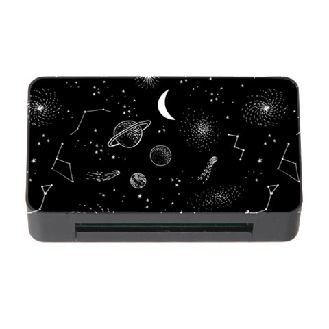 Cosmic Black Space Star Memory Card Reader with CF from ArtsNow.com Front