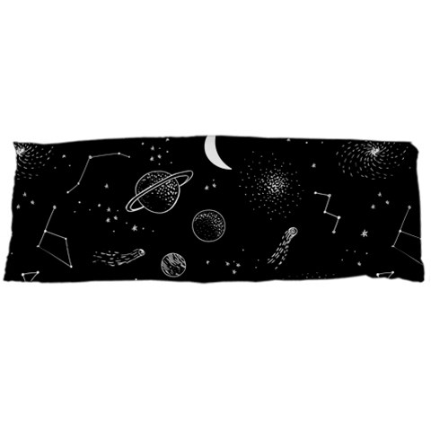 Cosmic Black Space Star One Side Body Pillow Cases from ArtsNow.com Body Pillow Case