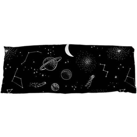 Cosmic Black Space Star 25 x67  Body Pillow Case Dakimakura (Two Sides) from ArtsNow.com Back