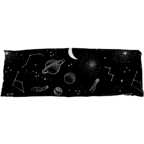 Cosmic Black Space Star 25 x71  Body Pillow Case Dakimakura (Two Sides) from ArtsNow.com Back