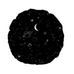 Cosmic Black Space Star Standard 15  Premium Round Cushions