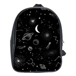 Cosmic Black Space Star School Bag (XL)